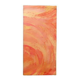 Fire Lake Orange Swirl Cloth Napkin