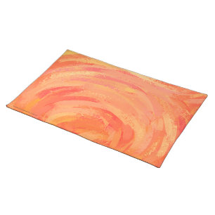 Fire Lake Orange Swirl Cloth Placemat