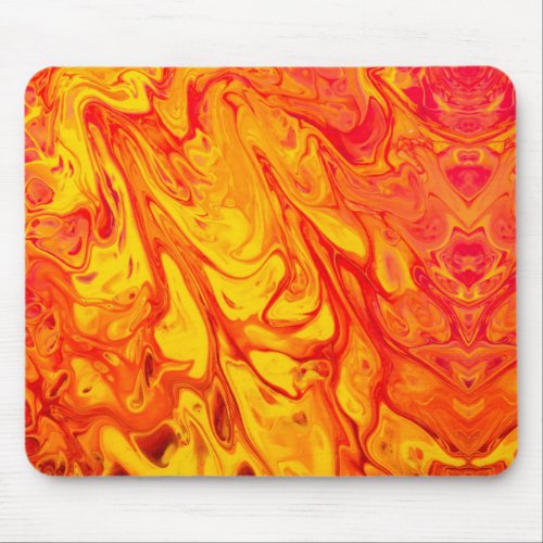 Fire Lava Volcano Marble Mouse Pad