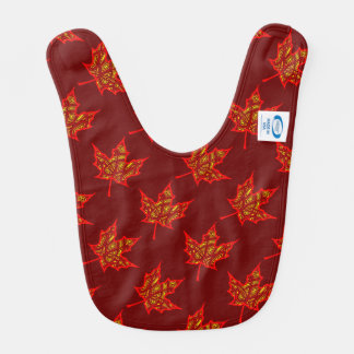 Fire Leaf (Double Sided) Baby Bib
