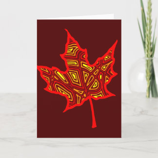 Fire Leaf Holiday Card