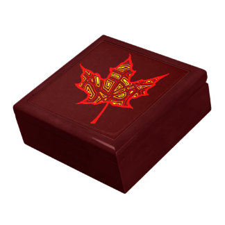 Fire Leaf Keepsake Box