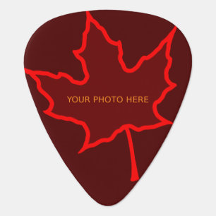 Fire Leaf Photo Template Guitar Pick
