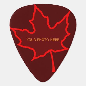 Fire Leaf Photo Template Guitar Pick by scribbleprints at Zazzle