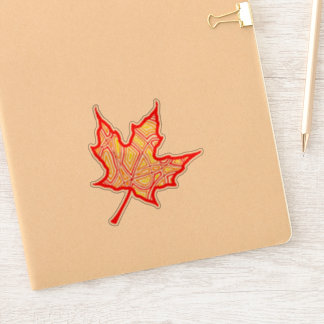 Fire Leaf Sticker