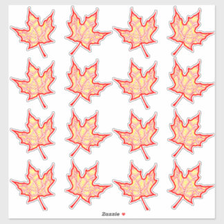Fire Leaf Sticker