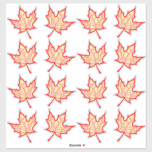 Fire Leaf Sticker (Sheet)