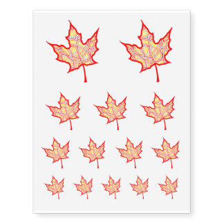 Fire Leaf Temporary Tattoos