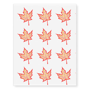 Fire Leaf Temporary Tattoos