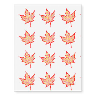 Fire Leaf Temporary Tattoos