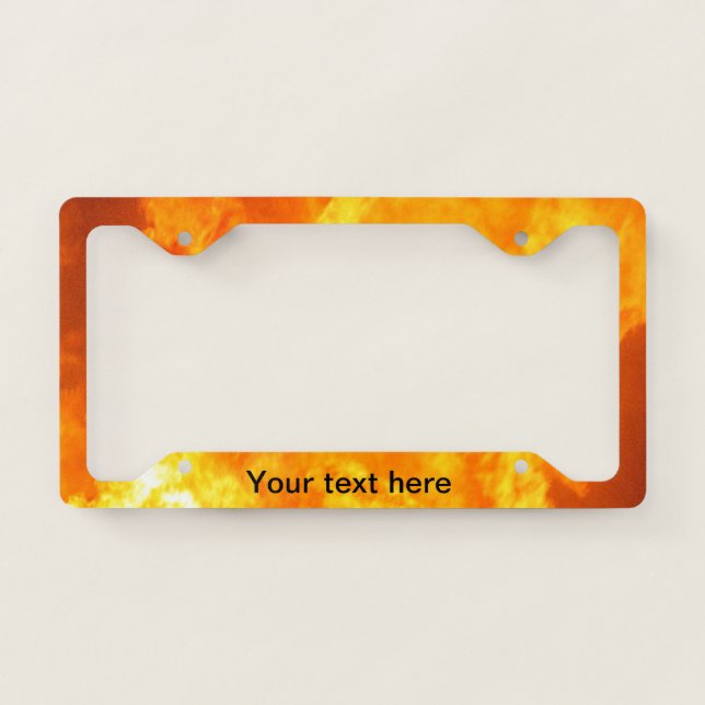 Fire License Plate Frame (Front)