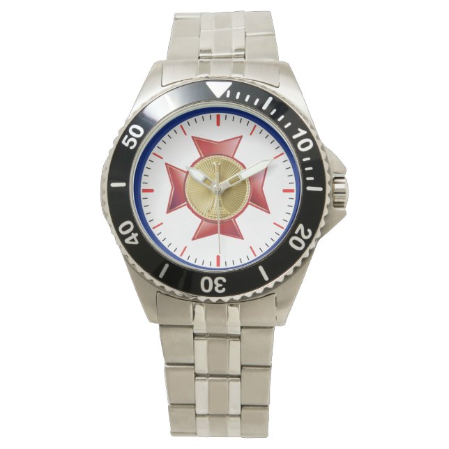 Fire Lieutenant 1 Bugle Maltese Cross Watch (Front)