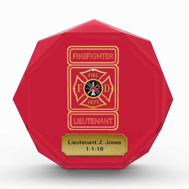 Fire Lieutenant Award Octagon (Front)