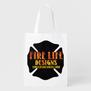 FIRE LIFE DESIGN CO [logo 1] Grocery Bag