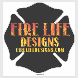 FIRE LIFE DESIGNS - logo 1 Sticker