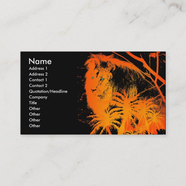 Fire Lion Business Card (Front)