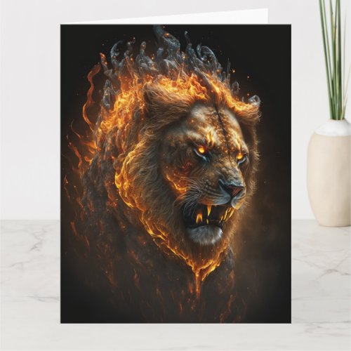 Fire Lion Card