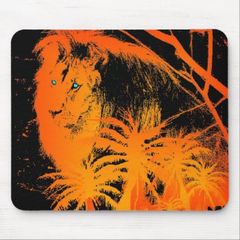 Fire Lion Mousepad by calroofer at Zazzle