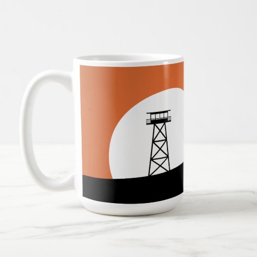 Fire Lookout Tower Sunset Coffee Mug
