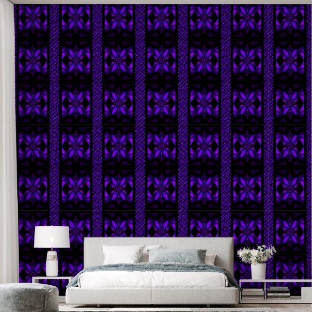 Fire Lotus Purple 2 Wallpaper (Bedroom)
