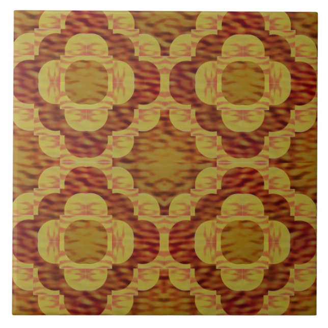 Fire Love Ring Pattern Ceramic Tile (Front)