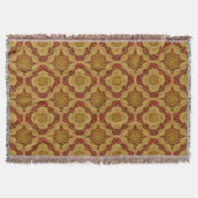 Fire Love Ring Pattern Throw Blanket (Front)