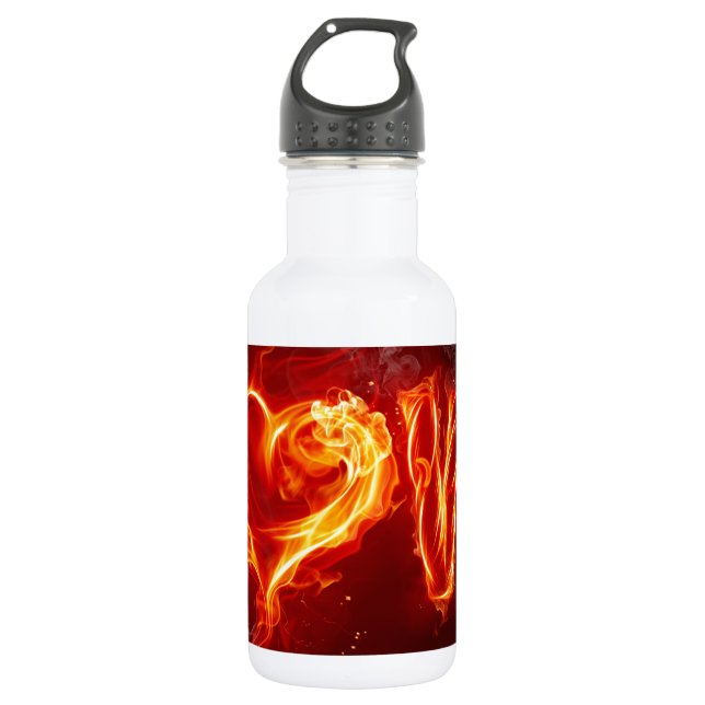 fire love stainless steel water bottle (Front)