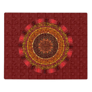 Fire Mandala Acrylic Puzzle
