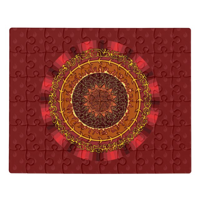 Fire Mandala Acrylic Puzzle (Puzzle Horizontal)