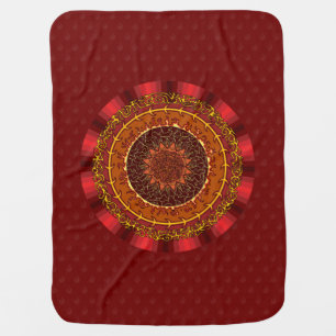 Fire Mandala Baby Blanket