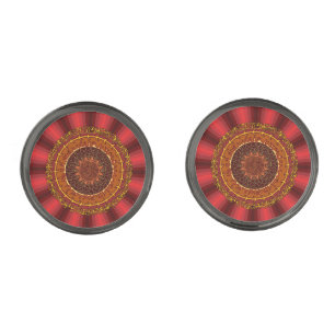 Fire Mandala Cufflinks
