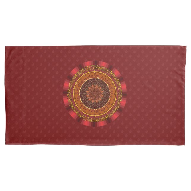 Fire Mandala Pillow Case (Front)