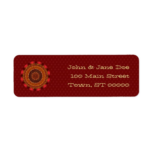 Fire Mandala Return Address Label (Front)