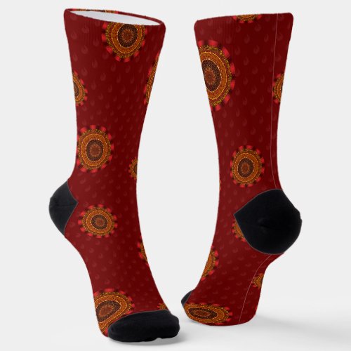 Fire Mandala Socks