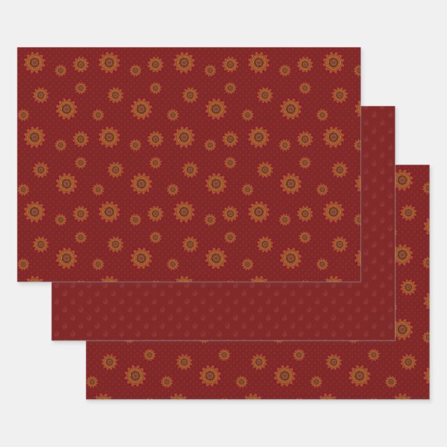 Fire Mandala Wrapping Paper Set (Set)