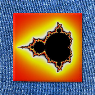 Fire Mandelbrot Fractal Pinback Button