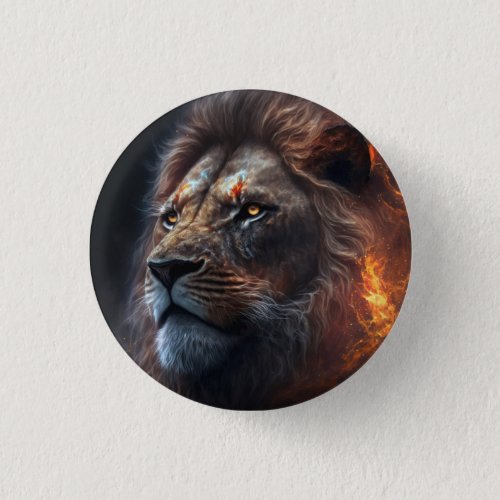 Fire Mane Lion Button