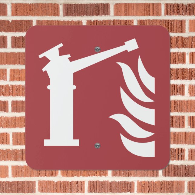 Fire Monitor Safety Sign (In Situ(Brick))