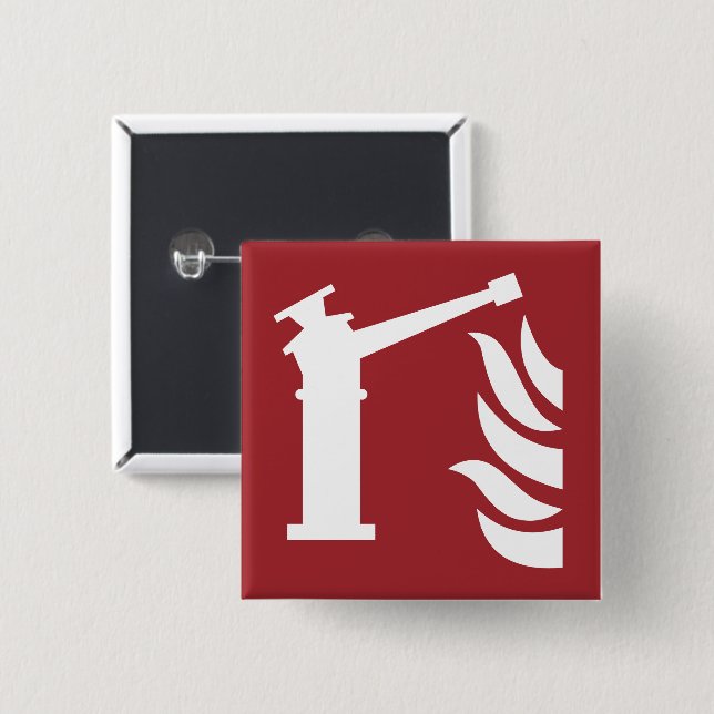 Fire Monitor Safety Sign Button (Front & Back)