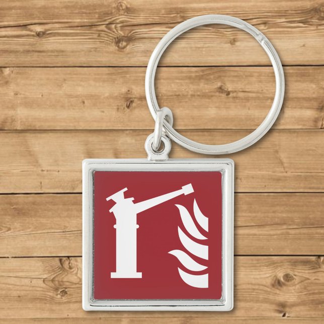Fire Monitor Safety Sign Keychain (Creator Uploaded)