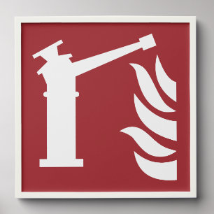Fire Monitor Safety Sign Peel And Stick Photo Tile