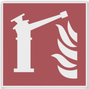 Fire Monitor Safety Sign Sticker