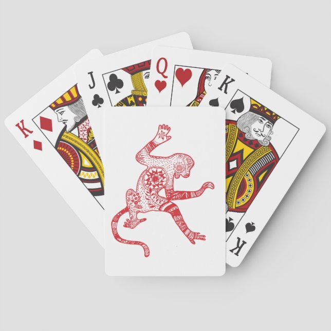 Fire Monkey Poker Playing Cards (Back)