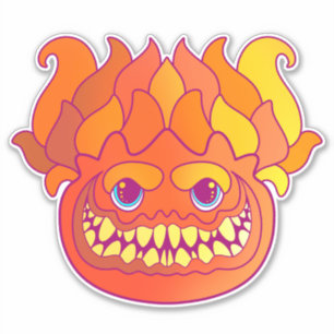 Fire Monster Sticker