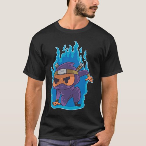 Fire Ninja Stealth Disguised Ninja Spy Gift T_Shirt