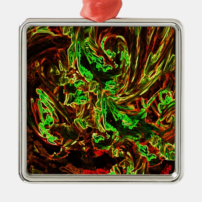 Fire of moon metal ornament (Front)