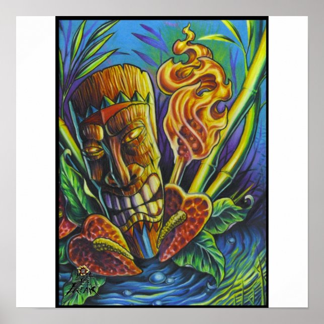 Fire of the Tiki god-print Poster (Front)