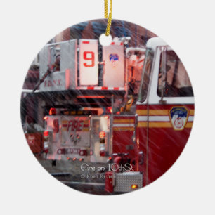 Fire On 10th ST Ceramic Ornament