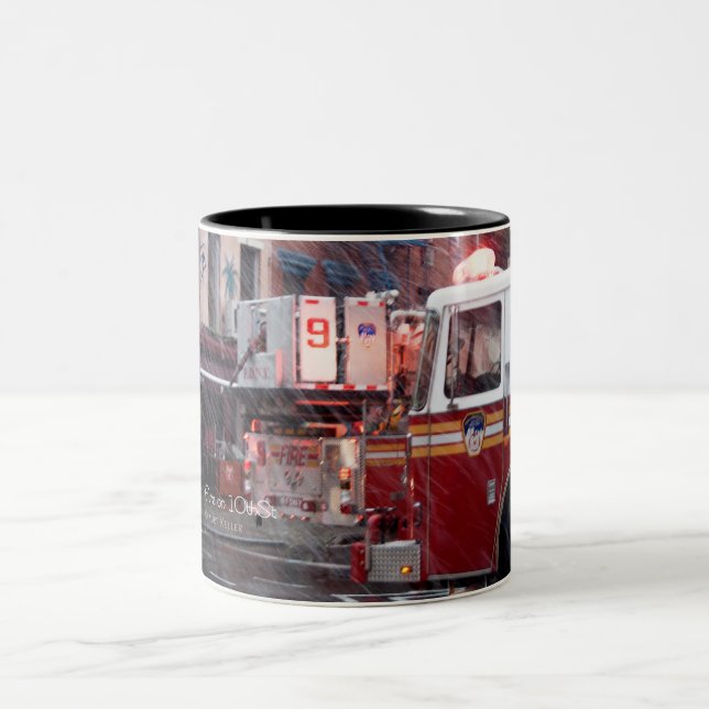 Fire On 10th ST Two-Tone Coffee Mug (Center)