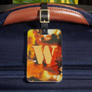 Fire on Glass Luggage Tag
